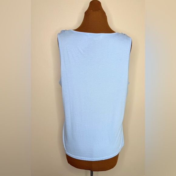Michael Kors Sky Blue Tank Top Bling Logo Size XL - Picture 3 of 8